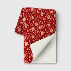Mini Pumpkin Printed Plush With Shearling Reverse Throw Blanket - Threshold™ -Brick Wall GUEST 9af20451 1dcd 4285 8a02 b43468ab2226