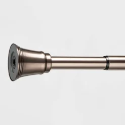 66"-120" Dual Mounted Indoor/Outdoor Tension Window Rod Light Gray - Threshold™