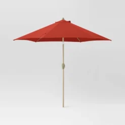 9'x9' Market Patio Umbrella - Light Wood Pole - Threshold™ -Brick Wall GUEST 9db5dec2 e939 4b4f 952d 58f53d61f0ef