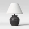 21.25"x17" Large Ceramic Table Lamp Black - Threshold™: Embossed Detail, No Assembly Required -Brick Wall GUEST 9e2cb615 6ea4 4001 942b 2042251b2356