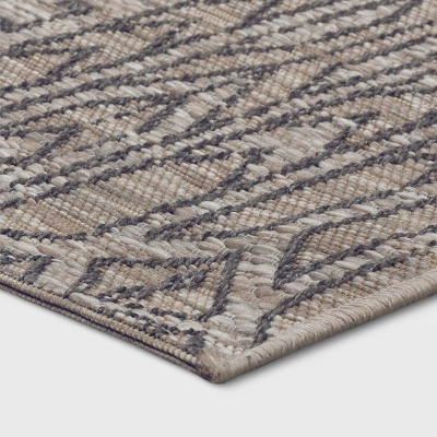 Outlined Geo Pattern Outdoor Rug Neutral - Threshold™ 4 Outlined Geo Pattern Outdoor Rug Neutral - Threshold™ - Image 2