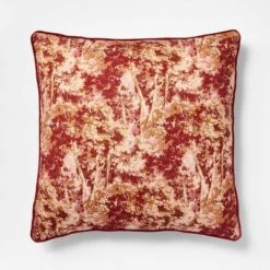 24"x24" Abstract Tree Printed Throw Pillow With Gusset - Threshold™ Designed With Studio McGee -Brick Wall GUEST a6927396 6220 4849 9a04 88a9ea4a5cb6