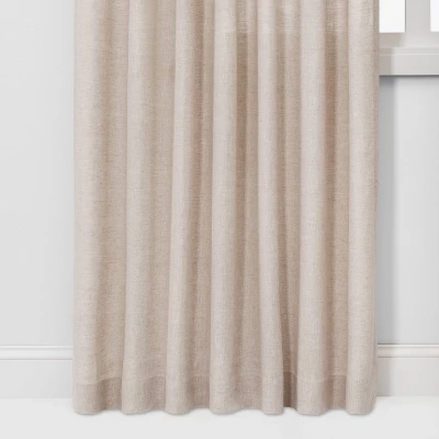1pc Light Filtering Linen Window Curtain Panel - Threshold™ 3 1pc Light Filtering Linen Window Curtain Panel - Threshold™