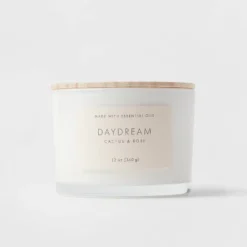Wood Lidded Glass Wellness Daydream Candle - Threshold™ -Brick Wall GUEST a7e1807b 0d8a 4b7c 968f 12e8206ee55d