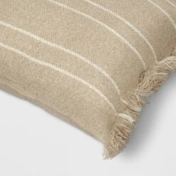 Textured Linen Striped Throw Pillow Neutral - Threshold™ -Brick Wall GUEST a82a2b2d 43ce 4efa 82dd d8171cafb597