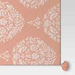 Medallion Jacquard Knit Throw Blanket With Tassels Coral - Threshold™ -Brick Wall GUEST a8d7f35a b530 4bc3 b6fe cf2779e7f715