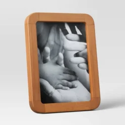 Rounded Corner Medium Wood Single Image Table Frame Brown - Threshold™ -Brick Wall GUEST aeaeb5b7 44c7 47fb 8eca 6a931e23c090