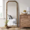 30" X 70" Oversize Leaner French Country Wood Mirror Natural - Threshold™ -Brick Wall GUEST b0775dda a4ab 4c21 9c2e 75de44fc7b68