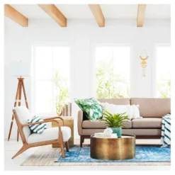 Oak Wood Tripod Floor Lamp Dark Brown - Threshold™ -Brick Wall GUEST b186c1da ecf2 4f12 8b8d 1b1894f1a5c5