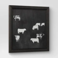 (Set Of 2) 12" X 12" Cow Collection II Framed Wall Canvases - Threshold™ -Brick Wall GUEST b344498b 2140 4a52 b3be 29b42cd41f2d