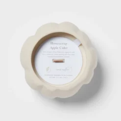 12oz Brushed Abstract Pumpkin Ceramic With Woodwick And Dustcover Honeycrisp Apple Cider Candle - Threshold™ -Brick Wall GUEST b51b0c01 bf7f 43f3 9906 7d443b9d6339