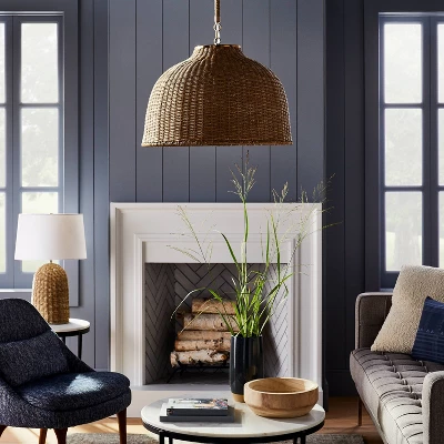 Large Seagrass Pendant Table Lamp Brown - Threshold™ Designed With Studio McGee 3 Large Seagrass Pendant Table Lamp Brown - Threshold™ Designed With Studio McGee