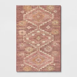 Southbury Washable Printed Diamond Persian Style Rug Rust - Threshold™ -Brick Wall GUEST b5d6df13 0c44 4a2b b43b 41b2a9d69bf7
