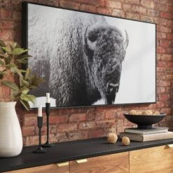 47"x24" Buffalo Wall Canvas Black - Threshold™