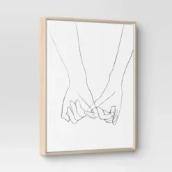 (Set Of 2) 16" X 20" Hands Framed Canvas - Threshold™: Modern Wall Art, Vertical Orientation, Sawtooth Back -Brick Wall GUEST b65dc3e8 10a5 47d8 baa6 4ef436a05510