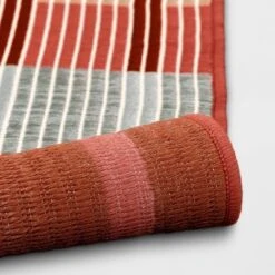 7'x10' Dashed Stripe Outdoor Rug Warm - Threshold™ -Brick Wall GUEST b8fbbf76 f033 4c66 93bc f2e802cd60dd