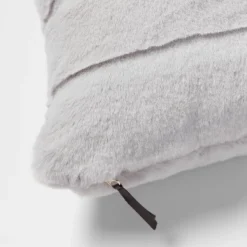 Square Faux Fur Channeled Decorative Throw Pillow - Threshold™ -Brick Wall GUEST c006043d 2fc6 4ed4 8238 570a77edd594