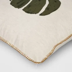 Printed Pumpkin With Blanket Stitch Edge Square Throw Pillow Light Beige - Threshold™ -Brick Wall GUEST c2255c07 703e 4cad a606 3358b834d802