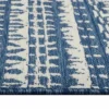 7' X 10' Outdoor Rug Striped Fringe Blue - Threshold™ -Brick Wall GUEST c5061a0b 3284 46f1 afe0 f7117607b47a