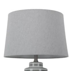 Large Linen Mod Drum Lampshade Gray - Threshold™: Slip Uno Fitter, No Assembly Required -Brick Wall GUEST c54cbb09 27db 4dab 87e7 6d92eefc282d