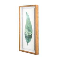 (Set Of 3) 28"x12" Framed Leaves Decorative Wall Art White - Threshold™ -Brick Wall GUEST c5e9b8e6 0d03 4546 a2ff 5780b3b021fd
