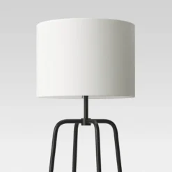 20" Etagere Power Source Shelf Floor Lamp Black Metal/Wood - Threshold™: USB Port, Modern Design -Brick Wall GUEST c6a9bf96 de64 48a1 9080 b57dd51665a5