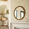 30" Round Pieced Faux Horn Wall Mirror - Threshold™ -Brick Wall GUEST c75b8388 317b 4b1e 9afb c287c13f9ed9
