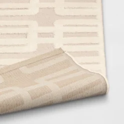 5'x7' High Low Geo Area Rug Ivory - Threshold™ -Brick Wall GUEST cf32db0d 719d 47eb 87d0 8a5229916cb6