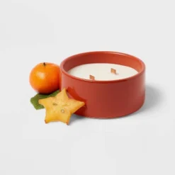 8oz 2-Wick Island Starfruit And Nectarine Candle Orange - Threshold™ -Brick Wall GUEST d1549f5e 18dc 47c9 8639 1e01c2ef1036