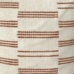 Palmette Wool Kilim Style Pouf With Removable Fill Cream With Rust Stripe - Threshold™ -Brick Wall GUEST d19b3605 25f9 43d2 810e b79ce5dc5580