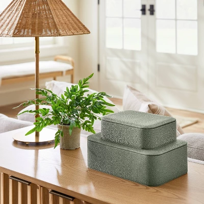 Small Artificial Ribbon Fern Leaf In Pot - Threshold™ Designed With Studio McGee 2 Small Artificial Ribbon Fern Leaf In Pot - Threshold™ Designed With Studio McGee