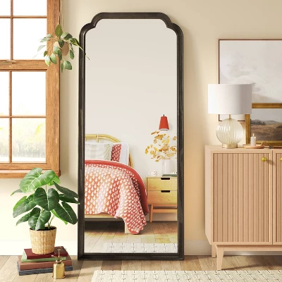 30" X 70" Oversize French Country Collection Leaner Mirror Black - Threshold™: Wood Frame, Full Body Reflection 3 30" X 70" Oversize French Country Collection Leaner Mirror Black - Threshold™: Wood Frame, Full Body Reflection