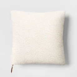 Oversized Teddy Boucle Toss Square Throw Pillow - Threshold™ -Brick Wall GUEST e07367cc c6aa 4de9 aa04 070628f470ca