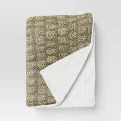 Printed Plush Throw With Faux Shearling Reverse - Threshold™ -Brick Wall GUEST e3ba64ca 6415 4248 9bf6 a0caef025268