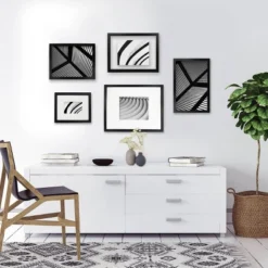8" X 10" Matted To 4" X 6" Thin Gallery Image Frame Beveled Mat Black - Threshold™: Modern Wall Decor, MDF Material -Brick Wall GUEST e8fe85ac 19af 4b4d b5ae 99971edf30ca