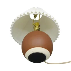 Oval Table Lamp With Pleated Shade (Includes LED Light Bulb) Red - Threshold™ Designed With Studio McGee -Brick Wall GUEST e90ec3ad c080 47dd 8d10 8de186c583b9