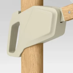 11' Round Offset Solar Outdoor Patio Market Umbrella With Light Wood Pole - Threshold™ -Brick Wall GUEST ea2597b0 5393 408a a91e 9f6bac3218c5