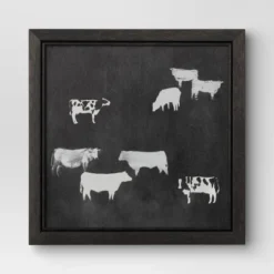 (Set Of 2) 12" X 12" Cow Collection II Framed Wall Canvases - Threshold™ -Brick Wall GUEST eba1d89c 78cc 4c5b 8c67 3a03cc2b6c22