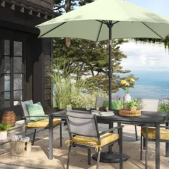 7'x10' Cactus Silk Pattern Outdoor Rug Tan - Threshold™