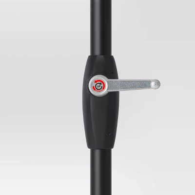 9' Round Cabana Stripe Outdoor Patio Market Umbrella With Black Pole - Threshold™ 5 9' Round Cabana Stripe Outdoor Patio Market Umbrella With Black Pole - Threshold™ - Image 4