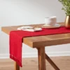 72" X 14" Cotton Checked Textured Table Runner Red - Threshold™ -Brick Wall GUEST f0122078 a2dc 4f48 9df4 9f401a70ead4