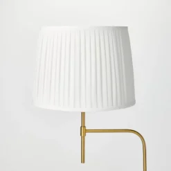 Adjustable Floor Lamp Brass Iron With Pleated Shade - Threshold™ Designed With Studio McGee -Brick Wall GUEST f12e2a38 516f 4c34 9b60 6505701f5116