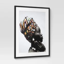 24" X 30" 2pc Cultural Framed Wall Posters - Threshold™: Modern Art Lithograph, Black Frame -Brick Wall GUEST f256ac93 67a9 4846 8962 8b5e12c76eb1