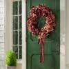 30" XL Mixed Leaf Artificial Wreath Red - Threshold™ Designed With Studio McGee -Brick Wall GUEST f38d82cd c0d6 4bdd b456 706fb12d2208