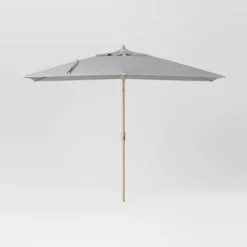 10'x6' Rectangular Market Patio Umbrella - Light Wood Pole - Threshold™ -Brick Wall GUEST f5207d19 b112 42c3 9b2a 2cb4b691976e