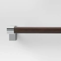 Dark Faux Wood Curtain Rod Nickel - Threshold™ 9 Dark Faux Wood Curtain Rod Nickel - Threshold™ -Brick Wall GUEST f65030f0 7be0 425c 96b7 548c0d49cc46