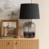 Smoked Glass Table Lamp Black (Includes LED Light Bulb) - Threshold™ -Brick Wall GUEST f6ea20fb 05c7 4624 a202 ee030a752c6a