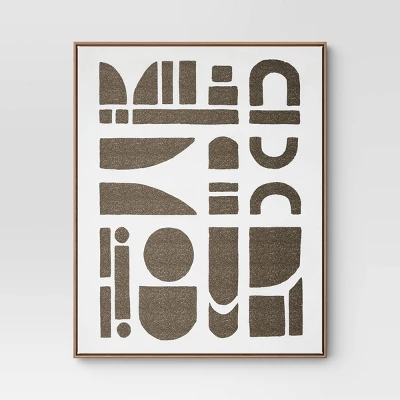 (Set Of 2) 24" X 30" Morphology Framed Wall Canvases Gold - Threshold™ 4 (Set Of 2) 24" X 30" Morphology Framed Wall Canvases Gold - Threshold™ - Image 2