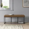 Trubeck Tufted Metal Base Bench Faux Leather Brown - Threshold™ -Brick Wall GUEST fcd51bac ccc2 46d1 9eee c7843ce59e9f