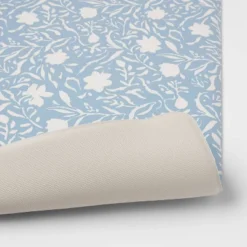 30" X 18" Floral Comfort Mat Blue - Threshold™ -Brick Wall GUEST ff17f1bd de29 42cd a7a2 387bf1ddee59